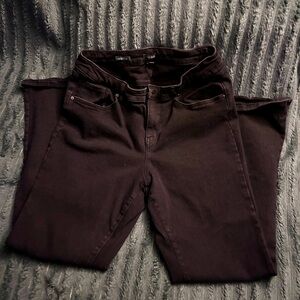 Black low rise flare jeans